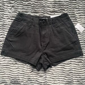High Rise Twill Shorts